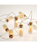 ”MINI GLASS BOTTLE" ΛΕΥΚΟ ΔΕΝΤΡΟ 10 LED ΛΑΜΠΑΚ ΣΕΙΡΑ ΜΠΑΤΑΡ(2xΑΑ) ΘΕΡΜΟ ΛΕΥΚΟ IP20 135+30cm ΔΙΑΦΑΝ Κ ACA XJ10WW2A