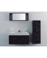  Έπιπλο  Μπάνιου ECO-100A Βάση-Νιπτήρας 100cm Τaiming Metalbox System Black Flower FT21.100.021BFM 