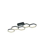 Πλαφονιέρα Οροφής Led  SMD 15Xl90X30CM 24W 2800LM 3000K Ανθρακί  Trio RL Vigo R62055142