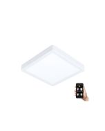 Τετράγωνο  Επιφανείας Λευκό IP44 21cm LED Panel 16,5w 2700-6500K 2250lm Τηλεχειριστήριο Eglo Fueva 900104