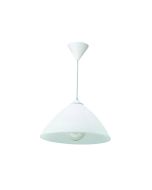 InLight Κρεμαστό φωτιστικό από λευκό γυαλί 1XE27 D:30cm 4409-Β-Λευκό