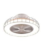 Ανεμιστήρας Οροφής Χρωμέ 52cm Led 30,2w 2700-6500K 3420lm Trio Lighting Sandf Jord R64122106