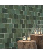 Πλακάκι Τοίχου 10*10 εκ. Γυαλιστερό Peronda Ceramicas Riad Glossy Green  