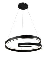 Κρεμαστό Φωτιστικό Led 59w 3000K 1726lm D600xH1200mm Μαύρο  Viokef Capri 4291300