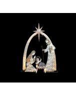 Φάτνη 3D Tinsel Set of Holy Family Nativity 26x30x310cm 500LED Λαμπάκια Θερμό 4,5VDC  IP44 5m ACA X0750014104