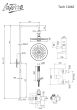 Μπαταρία Ντουσιέρας 2 Εξόδων με Κολώνα Ρυθμιζόμενου Ύψους 83-144εκ. Inox LaTorre New Tech 12065-110