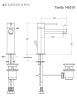 Μπαταρία Νιπτήρος Α/Β Ψηλή για επιτραπέζιους νιπτήρες Χρωμέ Eurorama Tonda 145310P-100