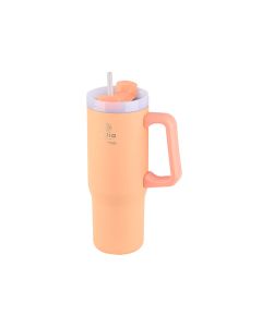 Θερμός Straw Tumbler XL 900ml Peach Fuzz Estia Home Art Save the Aegean 01-28626