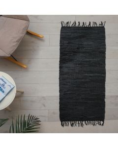 Δερμάτινο Χαλάκι 60x90cm Leather Flat Black San Lorentzo 1372BLACK 