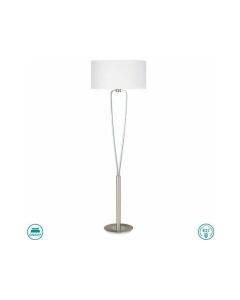 Φωτιστικό Επιδαπέδιο Υ160xØ50εκ. 1xE27 Μέταλλο Nickel Mat Trio Lighting Paris II 400200107