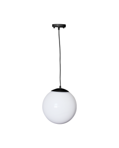 Φωτιστικό Κρεμαστό IP45 D25cm HANG LIGHT PMM OPAL ΜΑΥΡΟ ΚΑΛΩΔΙΟ ΡΟΖΕΤΑ ACA AC.18250KOPB