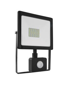 BLACK SENSOR LED SMD FLOOD LUMINAIRE IP66 30W 6000K 2650Lm 230V RA80 ACA Q3060S