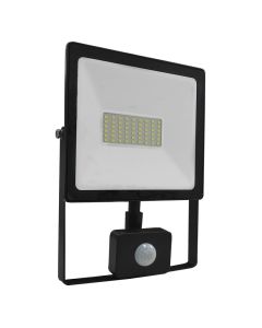 BLACK SENSOR LED SMD FLOOD LUMINAIRE IP66 50W 4000K 4250Lm 230V RA80 ACA Q5040S