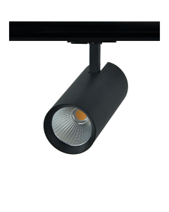 SAND BLACK LED TRACK LUMINAIRE 27W 3000K 1-PHASE 36° 3120LM 230V AC Ra80 Φ74*170MM 5YRS ACA SOLINE2730B2