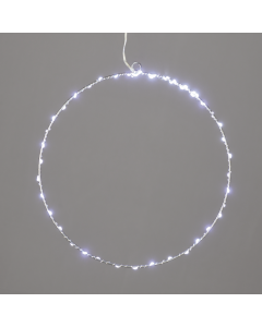 "D30CM SILVER ROUND" 45 ΜΙΝΙ LED ΛΑΜ, CW, ΑΣΗΜΙ ΚΑΛΩΔ. ΧΑΛΚΟΥ,ΑΝΤΑΠΤ.(3VDC),IP44, 3M ΔΙΑΦ ΚΑΛ ACA X064524227