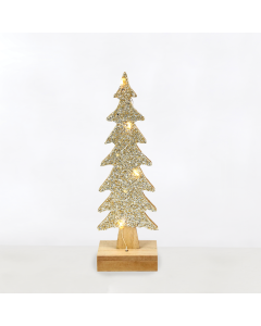 "WOODEN XMAS TREE", 4 ΜΙΝΙ LED ΛΑΜΠ. WW ΜΠΑΤ. (2XAAA) ΑΣΗΜΙ ΚΑΛ. ΧΑΛΚΟΥ IP20 Φ9.5Χ30.5CM ACA X0741142