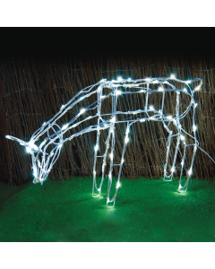 "FEEDING REINDEER" 100 LED ΣΧΕΔ. ΛΑΜΠ ΣΕΙΡΑ CW ΑΝΤ.31VDC & 8 ΠΡΟΓΡ. IP44, 70x14x41cm 5m ΛΕΥΚ ΚΑΛ ACA X0810024242