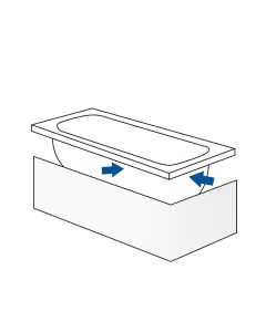 Ποδιά Μπανιέρας Γωνιακή L1800x540-800x540mm Celsius Carronite Carron Bathrooms P180LCE