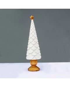 ΔΙΑΚΟΣΜΗΤΙΚΟ ΧΡΙΣΤΟΥΓΕΝΝΙΑΤΙΚΟ ΔΕΝΤΡΟ  RESIN XMAS TREE  ΛΕΥΚΟ 56cm ACA X1556210