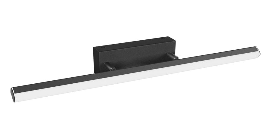 Φωτιστικό Απλίκα Μπάνιου 58,8cm Led 19watt 1469lm 3000K IP44 Μαύρο Ματ Beam Angle 120° Viokef Sunny 4272101