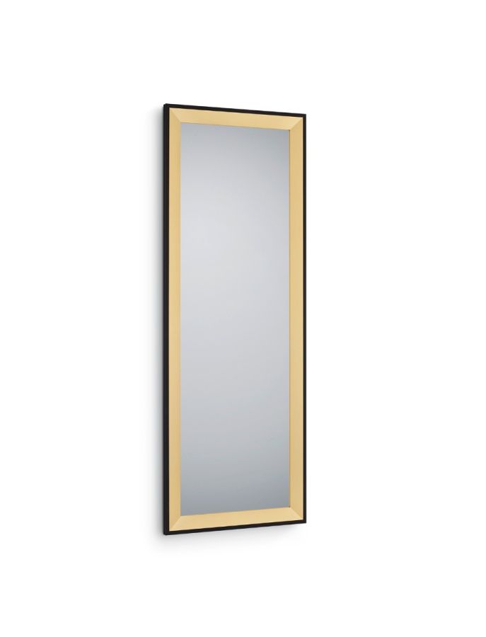 Καθρέπτης Ολόσωμος Π50XΥ150xB2,7cm MDF Black-Gold Mirrors & More BIANKA 1610280