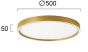 Πλαφονιέρα Χρυσή Led 38w 1530lm 3CCT 3000-4000K D500x50mm Χρυσή Vanessa Viokef 4292801