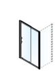 Πόρτα Ντουζιέρας M107-111 Y195 εκ. Προφίλ Χρώμιο 1 Σταθερό-1 Συρόμενο 6 χιλ. Clean Glass Devon Primus Plus Slider 1+1 SLT110C-100