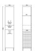 Στήλη με Πόδια Π35xΥ177xΒ35 εκ.Μελαμίνη Απόχρωση Possitano,2 Ντουλάπια-Συρτάρι- Καλάθι Απλύτων Savvopoulos Pillar 925520-8777