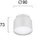 Φωτιστικό Οροφής Led 9w 507lm 3000K Beam Angle 100°  Ø90xH73mm Μέταλλο Μαύρο Viokef Gabi 4279401