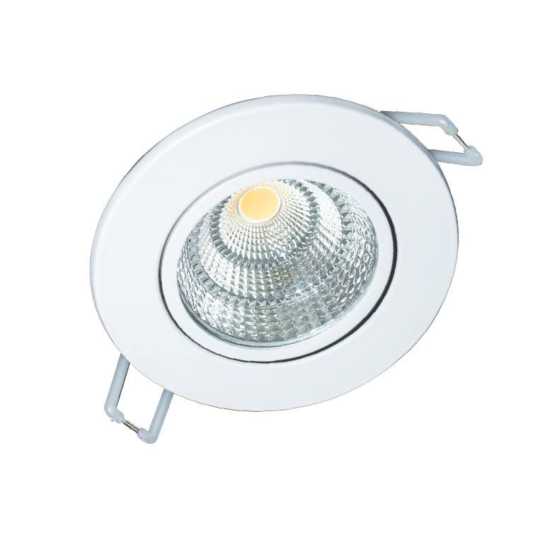 ROUND WHITE MOV. LED SPOT 6W 6000K 440Lm COB 230V 60° Ra80 ACA THEROC660R