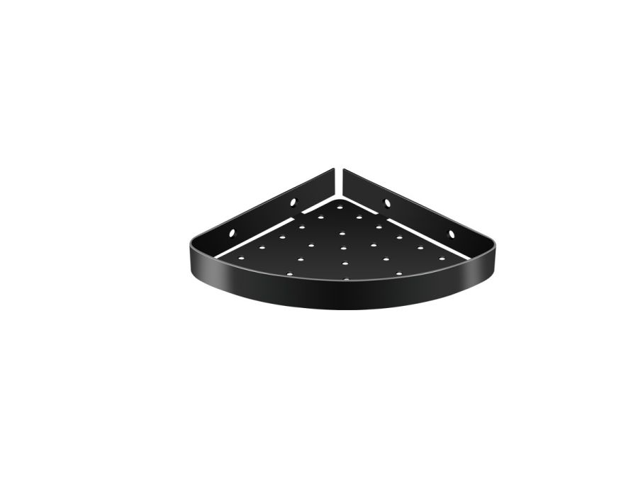 Σπογγοθήκη Γωνιακή W22,5xD16,5xH2,5 cm Black Mat Sanco Shower Shelves 0347-M116