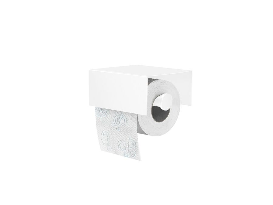 Χαρτοθήκη με καπάκι Ορείχαλκος White Mat Sanco Toilet Roll Holders Pro 0856-M101