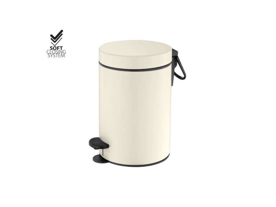 Χαρτοδοχείο 3lt Soft Closιng System Beige Mat Sanco Waste Bins 90689-M102