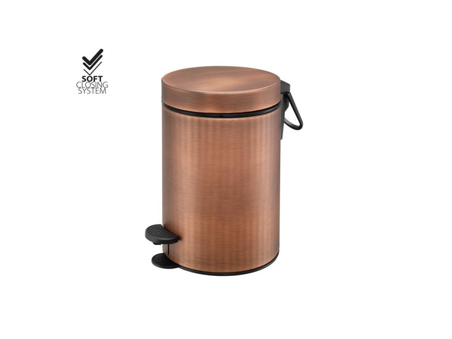 Χαρτοδοχείο 3lt Soft Closιng System Old Copper Mat Sanco Waste Bins 90689-M26