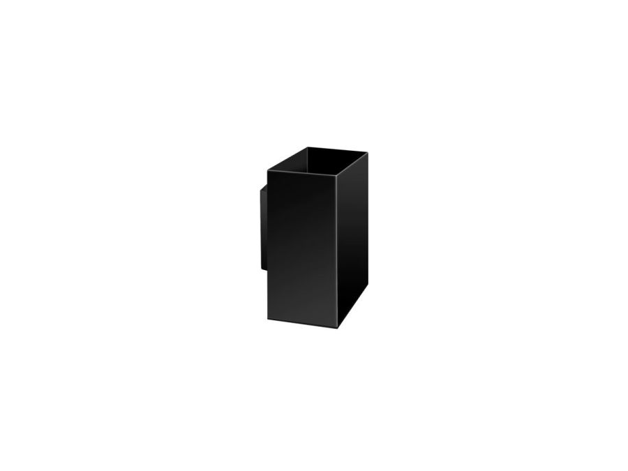 Ποτηροθήκη Επιτοίχια 8x6,5x11 cm Brass Black Mat Sanco Metallic Bathroom Set 91154-M116