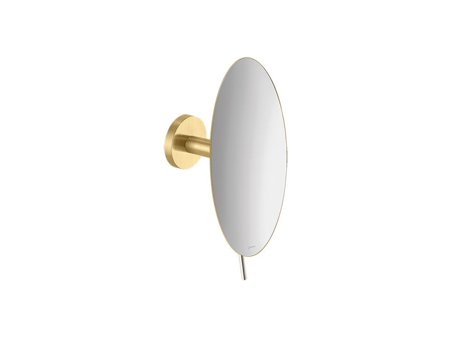 Καθρέπτης Μεγεθυντικός Επίτοιχος Brushed Brass Μεγέθυνση x3 Sanco Cosmetic Mirrors MR-702-AB12