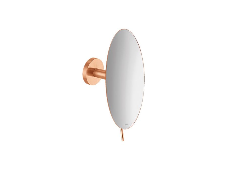 Καθρέπτης Μεγεθυντικός Επίτοιχος Brushed Rose Gold 24K Μεγέθυνση x3 Sanco Cosmetic Mirrors MR-702-AB6