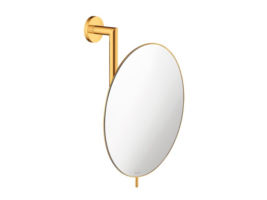 Καθρέπτης Μεγεθυντικός Επιτοίχιος Ø25cm Μεγέθυνση x5 Mirrors Gold 24K MR-764-A05