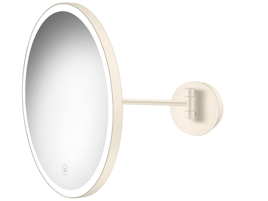 Καθρέπτης Led 5w Μεγεθυντικός Ø40x33εκ.IP44 220-240V Sanco Cosmetic Mirrors Beige Mat MRLED-405-M102