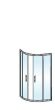 Καμπίνα Ντουσιέρας Ασσύμμετρη 120*80 εκ.,Mirror Finish,6 χιλ. Glean Glass, Ύψος 185 εκ. Axis Quadrant QX12080C-100