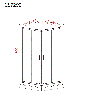 Καμπίνα Ντουσιέρας Ασύμμετρη 72*90 εκ.,2 σταθερά & 2 συρόμενα Starlet Offset Corner Entry Stripes CS7290S-100