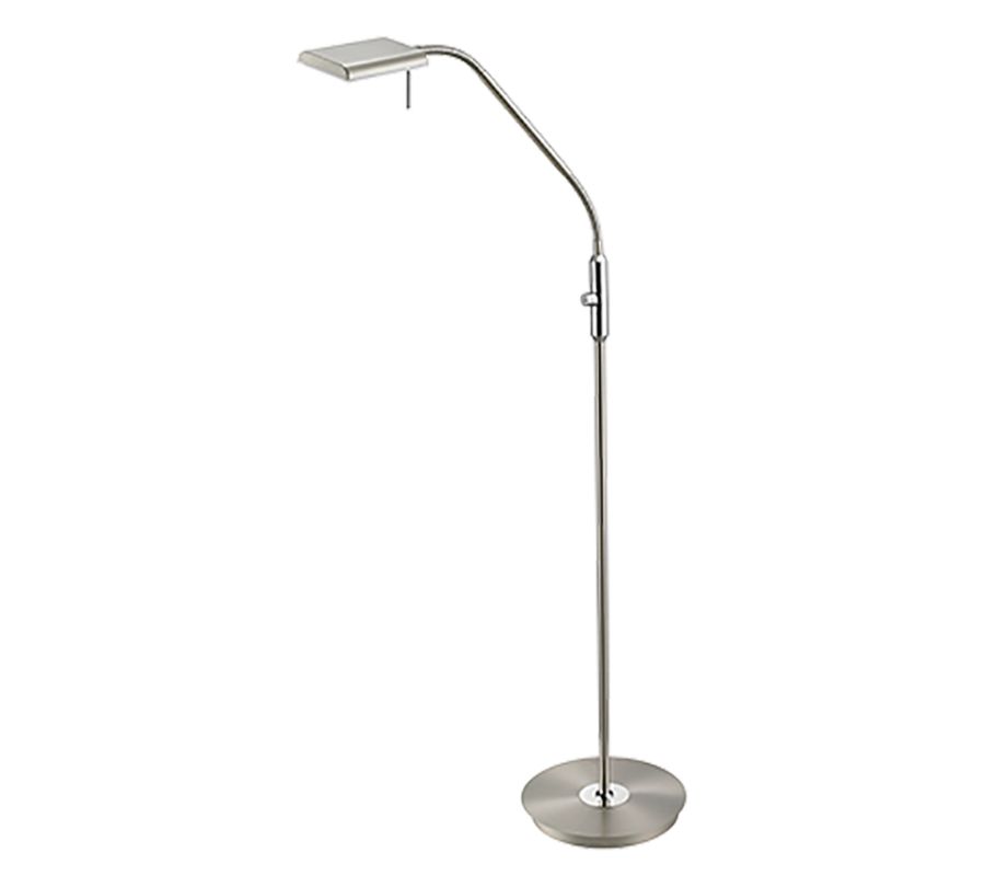 Φωτιστικό Δαπέδου Nickel Matt Υ162xΜ50cm LED 12w 3000K 1100lm Trio Lighting Bergamo 420910107