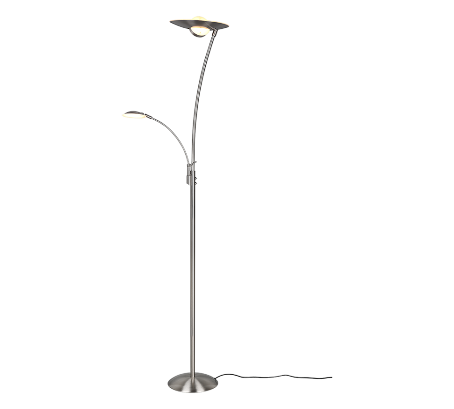 Φωτιστικό Δαπέδου 29xH180cm με Βοηθητιό, Led 29w 2700+3200+4000K 3400lm Nickel Mat Trio Lighting Granby 424310207