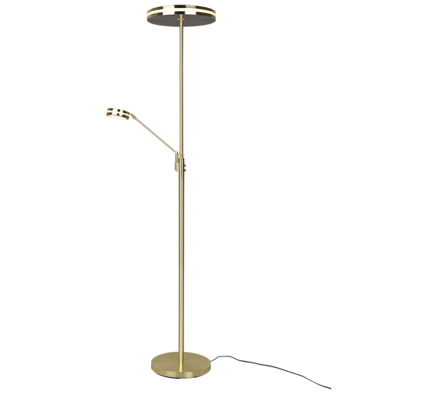 Φωτιστικό Δαπέδου Brass Mat 35xH181cm Led Ρυθμιζόμενο 35w 2700+3200+4000K 4100lm Trio Lighting Franklin 426510208