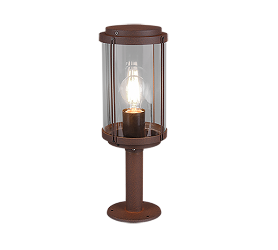 Κολωνάκι IP44 H40cm 1xE27 Αλουμίνιο Σκουριά Trio Lighting Tanaro 502360124