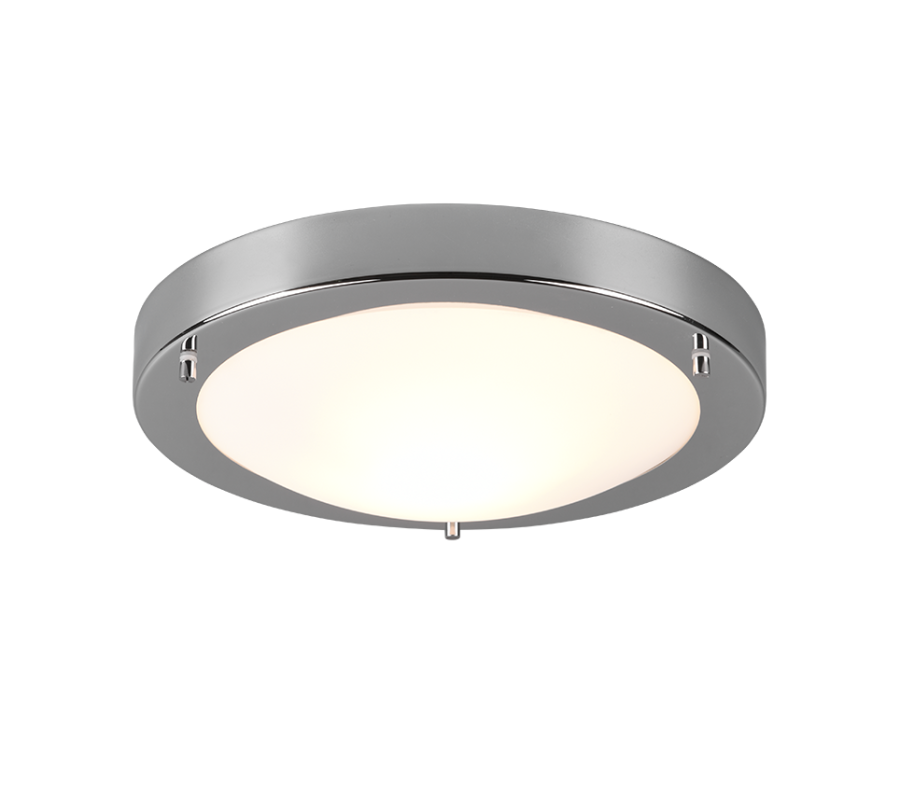 Πλαφονιέρα IP44 31xH8cm 1xE27 Χρωμέ Μέταλλο-Γυαλί Trio Lighting Condus 6801011-06