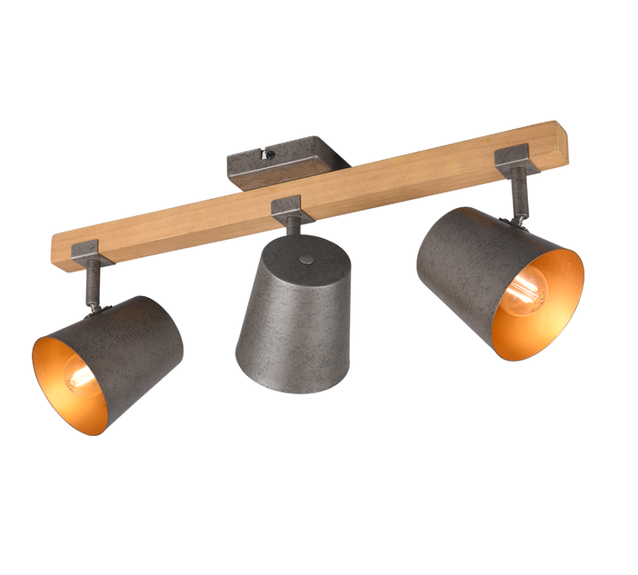 Bell Τριπλό Σποτ με Ντουί E14 σε Γκρι Χρώμα Trio Lighting 801900367