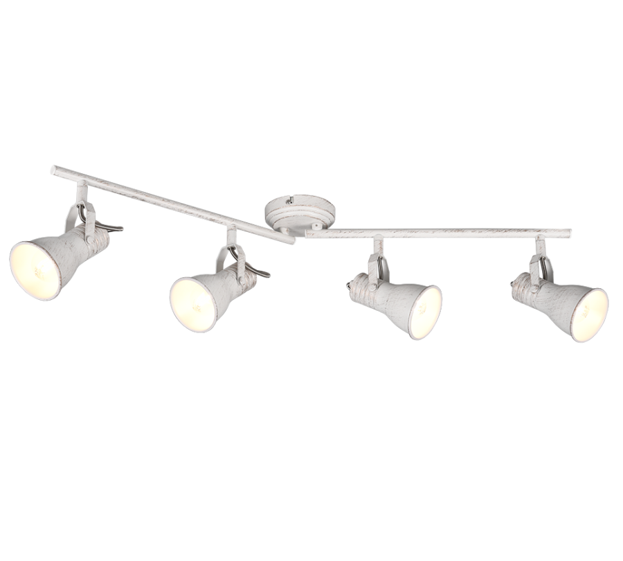 Steam Σποτ με 4 Φώτα και Ντουί E14 σε Λευκό Χρώμα Trio Lighting 813400427