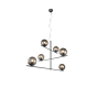 Κρεμαστό Φωτιστικό Antracite 115xH150cm Εξάφωτο 6xE14 Trio Lighting Pure 302000642