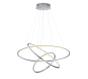 Aaron Μοντέρνο Κρεμαστό Φωτιστικό με Ενσωματωμένο LED σε Ασημί Χρώμα Trio Lighting 352710307